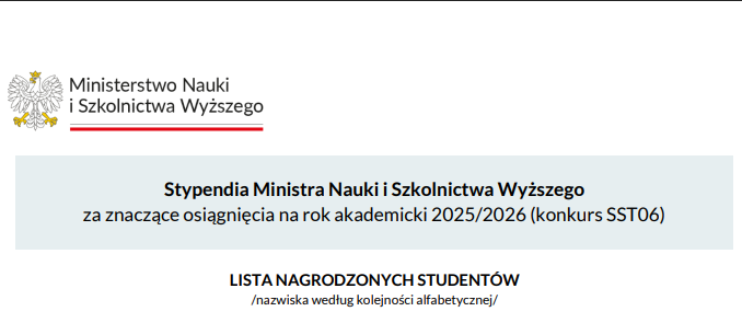 Student kierunku Analityka gospodarcza stypendystą MNiSW